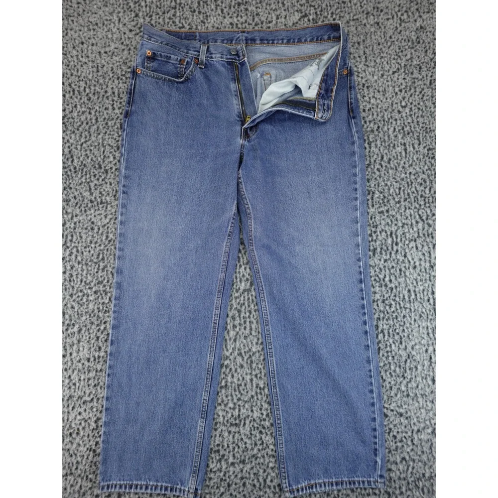 Levis 550 Regular Fit Blue Jeans Mens 36x32 Medium Wash Straight Leg‎ Denim